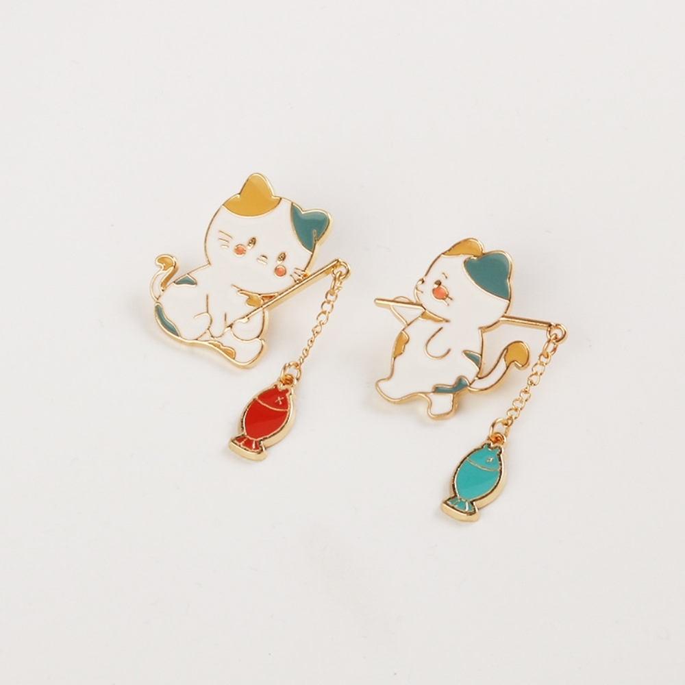 4 Pack Cute Cat Brooches